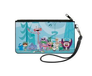 Buckle-Down Warner Bros. Animation - Cartera con cremallera alrededor, Fosters Home For Imaginary Friends Group Pose Blues, lienzo, Azul, S, Casual