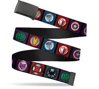 Buckle-Down Cinturón Web Avengers, Multicolor, 1.25" Wide-Fits up to 42" Pant Size para Hombre