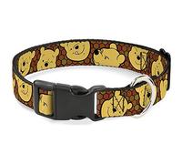 Buckle Down Winnie The Pooh Expresiones/Panal Negro/marrón plástico Clip Collar
