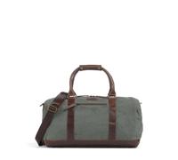 Buckle & Seam Willow Bolsa de fin de semana verde/marrón, lona, 50 x 27 x 18cm