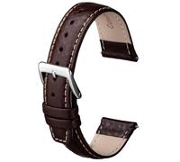 Buckle & Stitch Amalfi - Correa de cuero para reloj, 18 mm, 20 mm, 22 mm, color negro, marrón, marrón y tostado, herramienta y barras de resorte incluidas, correa de repuesto premium para relojes y