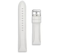 Buckle & Stitch Correa de silicona suave para reloj de buceo, 18 mm, 20 mm, 22 mm, 24 mm, negro, azul marino, naranja, rojo, blanco, correa de repuesto de goma impermeable, barras de resorte y