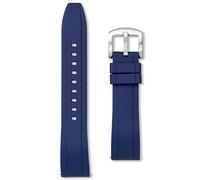 Buckle & Stitch FKM - Correa de goma para reloj de buceo, diseño Aquaflex Comfort, 19 mm, 20 mm, 21 mm, 22 mm, color negro, azul marino, pasadores de liberación rápida, correa de repuesto impermeable