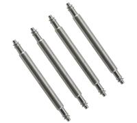 Buckle & Stitch Pasadores de resorte de alta calidad, paquete de 4, 1,8 mm de diámetro, acero inoxidable, para reparación de relojes y correas, plata, 18mm