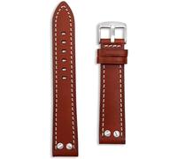 Buckle & Stitch Pilot - Correa de reloj de aviador de cuero | 18 mm, 20 mm, 22 mm, 24 mm, negro, marrón, tostado, azul, blanco, estilo militar, diseño vintage de la Segunda Guerra Mundial | Extremos