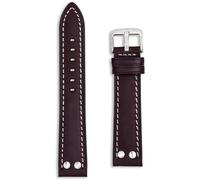 Buckle & Stitch Pilot - Correa de reloj de aviador de cuero | 18 mm, 20 mm, 22 mm, 24 mm, negro, marrón, tostado, azul, blanco, estilo militar, diseño vintage de la Segunda Guerra Mundial | Extremos