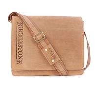 Bucklestone - Bolso Mensajero de Piel para Portátil 15'' - Bandolera de Trabajo Mediano - Bolso Universidad A4 para Hombre - Lancaster - Tostado
