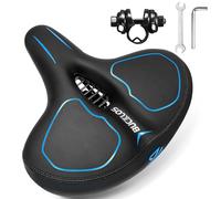 BUCKLOS Cojín Extra Ancho y cómodo para Asiento de Bicicleta, Asiento Acolchado de Espuma Suave para Hombres y Mujeres, Bicicleta estática, pelotón, Bicicleta estacionaria, Bicicleta giratoria