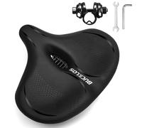 BUCKLOS Cojín Extra Ancho y cómodo para Asiento de Bicicleta, Asiento Acolchado de Espuma Suave para Hombres y Mujeres, Bicicleta estática, pelotón, Bicicleta estacionaria, Bicicleta giratoria