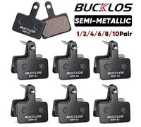BUCKLOS pastillas de freno de disco semimetálicas para bicicleta de montaña, pastillas de freno de disco hidráulico semimetálicas para SHIMANO B01S B05S Semi-Metal 8Pairs