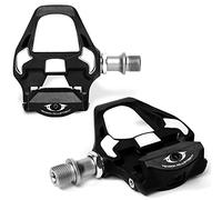 BUCKLOS SPD-SL Pedales PD-R8000 - Pedales para bicicleta de carretera, rodamientos sellados de titanio sin clip, de nailon/aluminio, compatibles con tacos Shimano SPD-SL para ciclismo en interiores (9