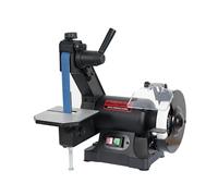 BUCKTOOL 250W Schleifband & Schleifscheibe Kombi, 25.4x762mm Band und 150mm Scheibe, Schraubenschlüssel Aufbewahrung und einfaches Abnehmen der Gurtabdeckung