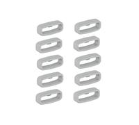 Bucle para correas de reloj de 18 mm de ancho, paquete de 10 Grey