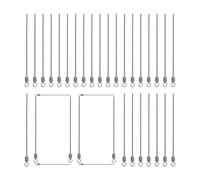 Bucles de Alambre para fabricación de señuelos: Eje de Alambre de Cebo Giratorio de Acero Inoxidable, eslabones de Conector Giratorio preformados, Accesorios para Aparejos de pequeños, Conjuntos