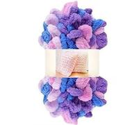 bucles para tejer con los dedos de poliéster, Hilo for bucle de dedo Poliéster 5-9 mm 22-24 Multicolor(Blueberry)