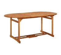Bucmath Mesa de jardín de madera de acacia, 180 x 90 x 75 cm, resistente a la intemperie, plegable, extensible, altura regulable, diseño estable para terraza, balcón, pícnic, jardín de invierno
