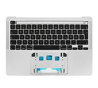 Bucom A2251 Topcase Teclado Compatible con Apple MacBook Pro Retina 13" EMC 3348 2020 Alemán Plata