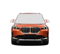 BUCOMTU Funda para Coche de Invierno 160 x 116 cm, con 5 imanes, Impermeable, Protege contra la Nieve, Las heladas, el Polvo y el Sol, se Adapta a la mayoría de los Modelos de vehículos