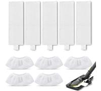 BUCOMTU Juego de 10 paños de microfibra lavables compatibles con limpiador de vapor Kärcher EasyFix SC 2, SC 3, SC 4, SC 5, accesorios de repuesto, 5 boquillas de suelo+5 boquillas de mano