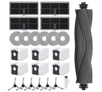 BUCOMTU Kit 24 uds. para Dreame L10s Ultra Gen2/Mova E30 Ultra/L10s Pro Ultra Heat/X30 Ultra: 1x cepillo principal, 6x bolsas polvo,6x paños,6x cepillos laterales,4x filtros,1x cepillo limpieza