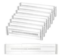 BUCOMTU Separadores de Cajones, 8 Piezas Separadores Cajones Transparentes Ajustables(30-50cm), Organizador de Cajones, Ajustables Divisores para Tocador Cocina Dormitorio Oficina y Armario