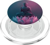 Buda Abstracto - Flor de Loto - Budismo Espiritual Budista PopSockets PopGrip para MagSafe