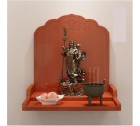 Buda altar estante colgante de pared mesa de madera moderna Guan Gong Dios de la riqueza Pagoda estante estilo chino gabinete santuario (color: D)