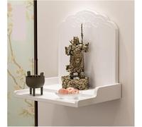 Buda altar estante colgante de pared mesa de madera moderna Guan Gong Dios de la riqueza Pagoda estante estilo chino gabinete santuario (color: C)