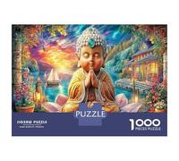 Buda bebé en Mundo fantástico 1000 Piezas Paquete De Puzzle Arte mítico Puzzle Cartón Extra Grueso - Favorito De Coleccionistas, Relajación, Regalo Genial para Viajes O Fiestas 52x38cm/1000pcs