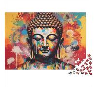 Buda Colorido Arte Puzzle de 1000 Piezas Puzzle para Adultos Papel Decoración Creativa Moderna Relajación Enfocar Familia Regalo 52x38cm/1000pcs