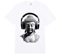 Buda con Auriculares Mindfulness Música Boho Zen Budismo Comfort Colors Adult Heavyweight T-Shirt