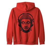 Buda con Auriculares Mindfulness Música Boho Zen Budismo Sudadera con Capucha