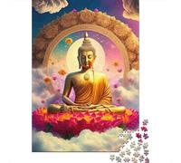Buda de Nubes Trono de Loto Celestial Rompecabezas de 1000 Piezas, Papel Reciclado, Extremadamente Difícil Regalo Hombre Mujer 70x50cm/1000pcs