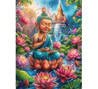 Buda en el jardín mágico Puzzle 1000 Piezas Papel Adolescentes Cuento de Hadas tierno de acompañamiento Actividad Familiar Educativa Mejora Coordinación Ojo-Mano Fiestas Navideñas 10
