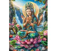 Buda en el jardín Puzzle 300 Piezas Cartón Grueso para Principiantes Cuentos de Hadas de Animales y Plantas Agilidad Mental Vacaciones Verano Garantía Reposición Piezas Regalo Ideal 300 PCS