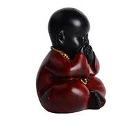 Buda Estatua Monje Figura Arte Arte Budismo Feng Shui Zen Ornamentos Budistas Moderna Moderna Salón Sala Servicio de esculturas de la Oficina Accesorios de decoración, 2 colección de Arte