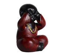 Buda Estatua Monje Figura Arte Arte Budismo Feng Shui Zen Ornamentos Budistas Moderna Moderna Salón Sala Servicio de esculturas de la Oficina Accesorios de decoración, 2 colección de Arte