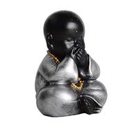 Buda Estatua Monje Figura Arte Arte Budismo Feng Shui Zen Ornamentos Budistas Moderna Moderna Salón Sala Servicio de esculturas de la Oficina Accesorios de decoración, 2 colección de Arte