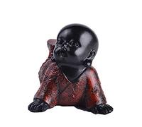 Buda Estatua Monje Figura Arte Arte Budismo Feng Shui Zen Ornamentos Budistas Moderna Moderna Salón Sala Servicio de esculturas de la Oficina Accesorios de decoración, 2 colección de Arte