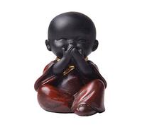 Buda Estatua Monje Figura Arte Arte Budismo Feng Shui Zen Ornamentos Budistas Moderna Moderna Salón Sala Servicio de esculturas de la Oficina Accesorios de decoración, 2 colección de Arte