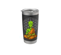 Buda Extraterrestre Meditación Zen Yoga Espiritual Vaso térmico de acero inoxidable de doble pared