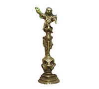 Buda Hecho a Mano con Base de latón Macizo, Loto Enojado MasterKing Kong, mortero para soltar, Adornos de Estatua de Bronce mágico