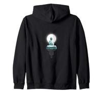 Buda iluminado por la luna Reflexión Mindful Balance Art Sudadera con Capucha