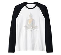 Buda Matrix Art Zen Mindfulness Loving Kindness Meditación Camiseta Manga Raglan