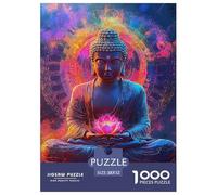 Buda Meditación Arte 1000 Piezas Adultos Puzzle Niños Regalo DecoracióN Familiar Juego Desafiante 52x38cm/1000pcs