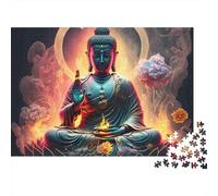 Buda Meditación Arte Rompecabezas Premium De 1000 Piezas En Papel Ecológico para Adultos Juego Antiestrés Decoración De Pared Mujeres 70x50cm/1000pcs