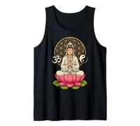 Buda Quan Yin Meditación Yin Yang OM Lotus Spiritual Camiseta sin Mangas