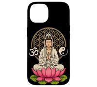 Buda Quan Yin Meditación Yin Yang OM Lotus Spiritual Carcasa para iPhone 14