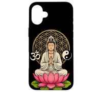 Buda Quan Yin Meditación Yin Yang OM Lotus Spiritual Carcasa para iPhone 16 Plus