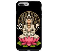 Buda Quan Yin Meditación Yin Yang OM Lotus Spiritual Carcasa para iPhone 7 Plus/8 Plus